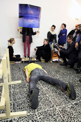 Peter Fritzenwallner, Performance Lust Gallery, 2013, Foto: Reinhold Zisser